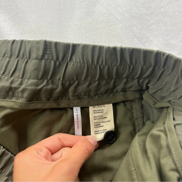 Baldwin BLDWN Damon Drawstring Pants Stretch Green Joggers 9980 - Picture 7 of 11